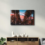 Hollywood Dreams: Sunset Boulevard | Glass Wall Art - Artdesigna