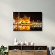 The stunning Sikh Golden Temple in Amritsar, Punjab region in India | Glass Wall Art - Artdesigna