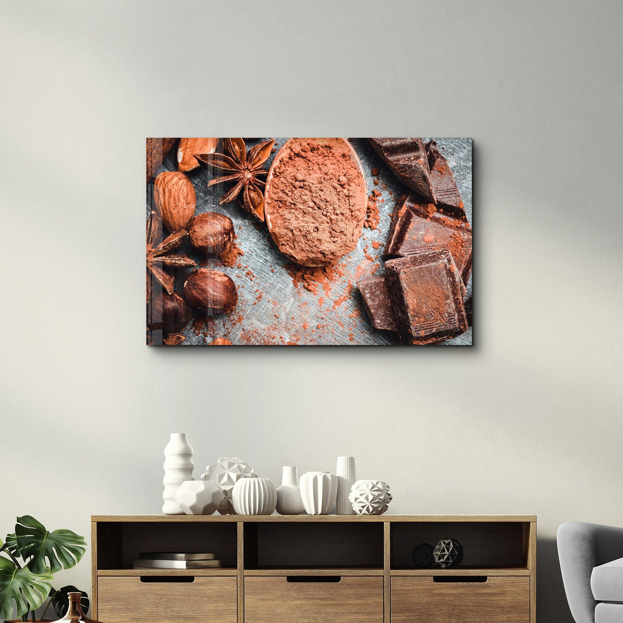 Almond And Chocolate | Glass Wall Art - Artdesigna