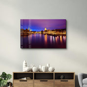 Zurich Night | Glass Wall Art - Artdesigna