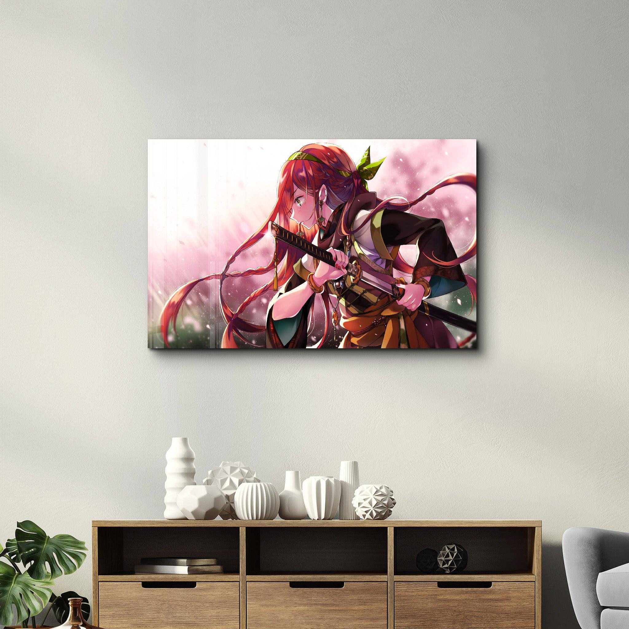 The Last Woman Samurai | Glass Wall Art - Artdesigna