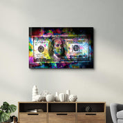 Benjamin The Hundred Bucks | Glass Wall Art - Artdesigna