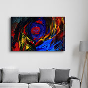 Abstract Colorful Shapes | Glass Wall Art - Artdesigna