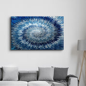 Shades Of Blue | Glass Wall Art - Artdesigna