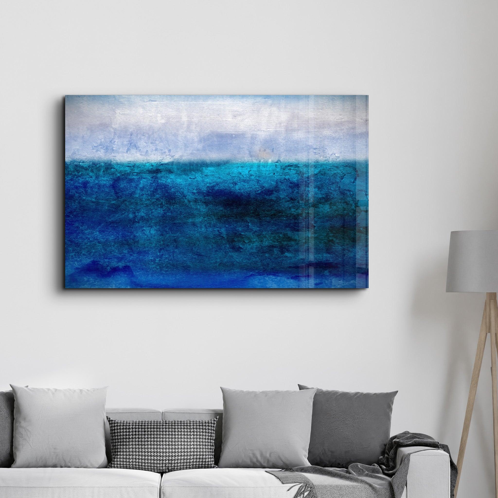 Blue Gradient | Glass Wall Art - Artdesigna