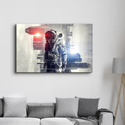 Codes Of Astronaut | Glass Wall Art - Artdesigna