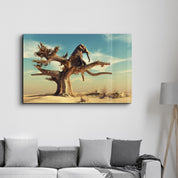 Elephant Tree | Glass Wall Art - Artdesigna