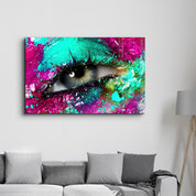 Eye In Colors V1 | Glass Wall Art - Artdesigna