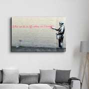 Banksy - Eternity | Glass Wall Art - Artdesigna