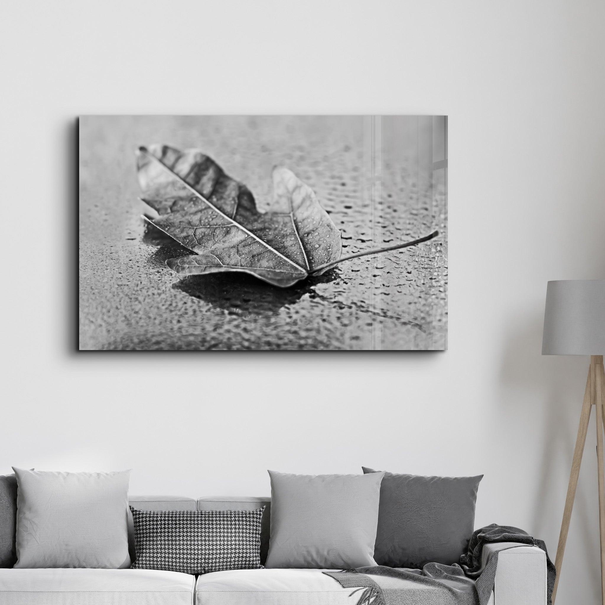 The Leaf 1 | Glass Wall Art - Artdesigna