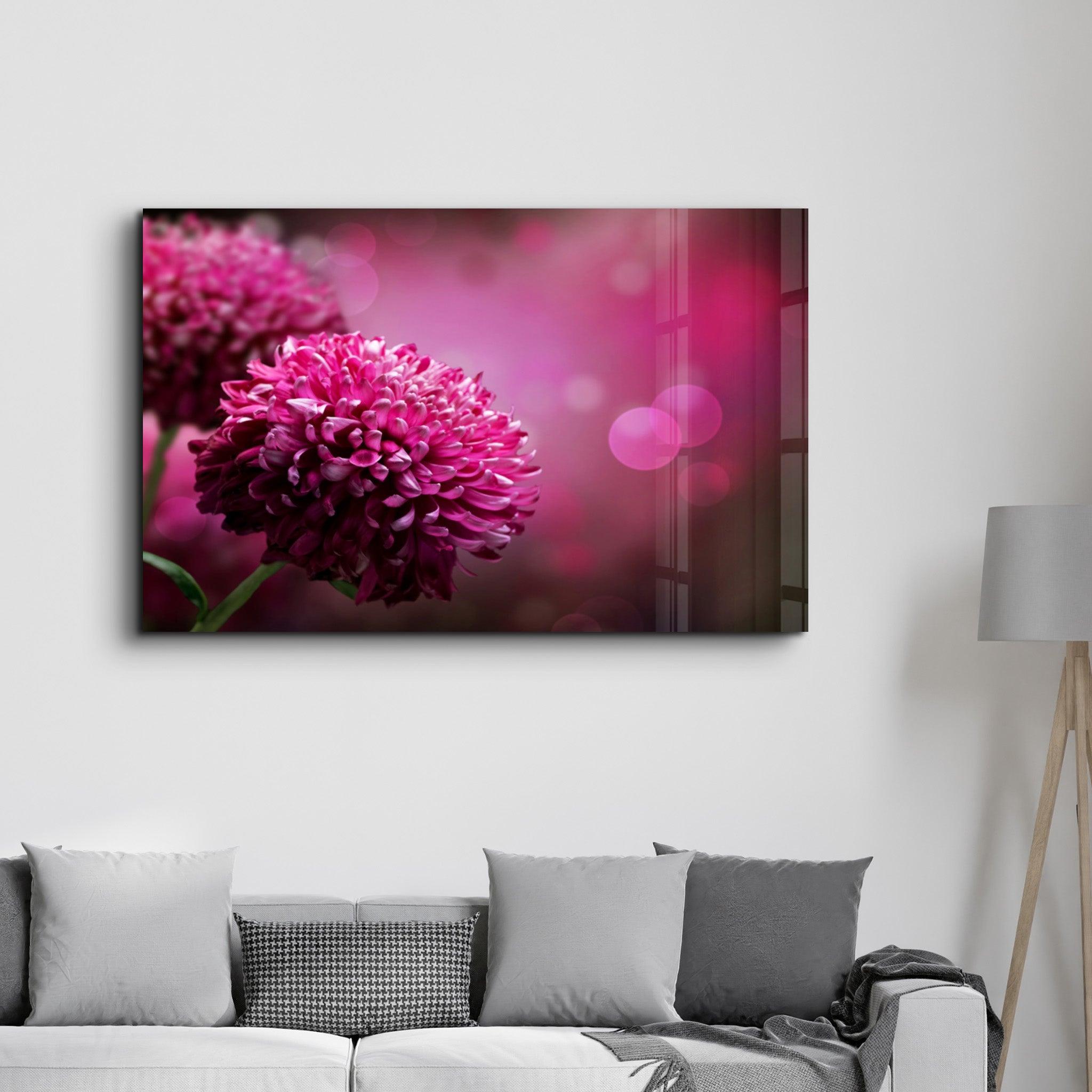 Blossom Radiance | Glass Wall Art - Artdesigna