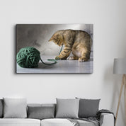 Ball of Wool | Glass Wall Art - Artdesigna