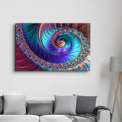 Blue Swirl | Glass Wall Art - Artdesigna