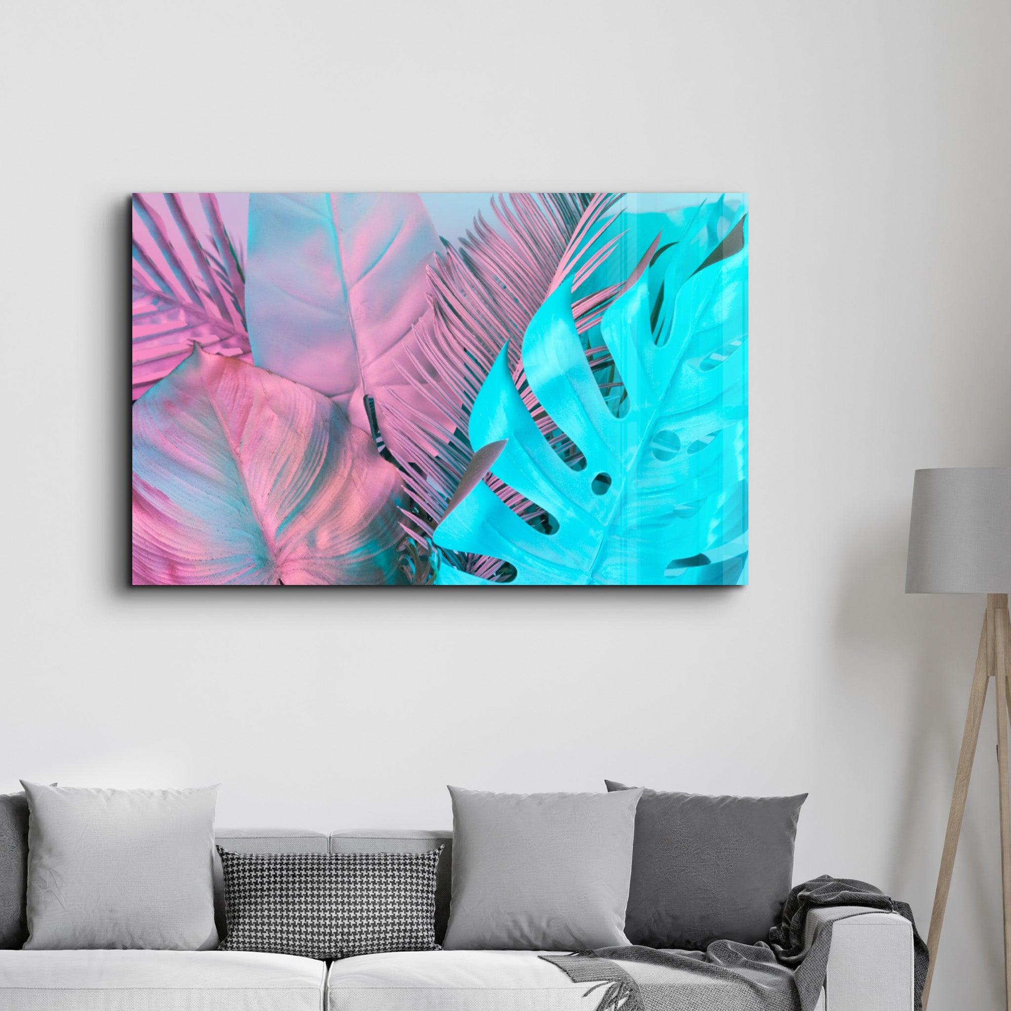 Tropical Leaf | Glass Wall Art - Artdesigna