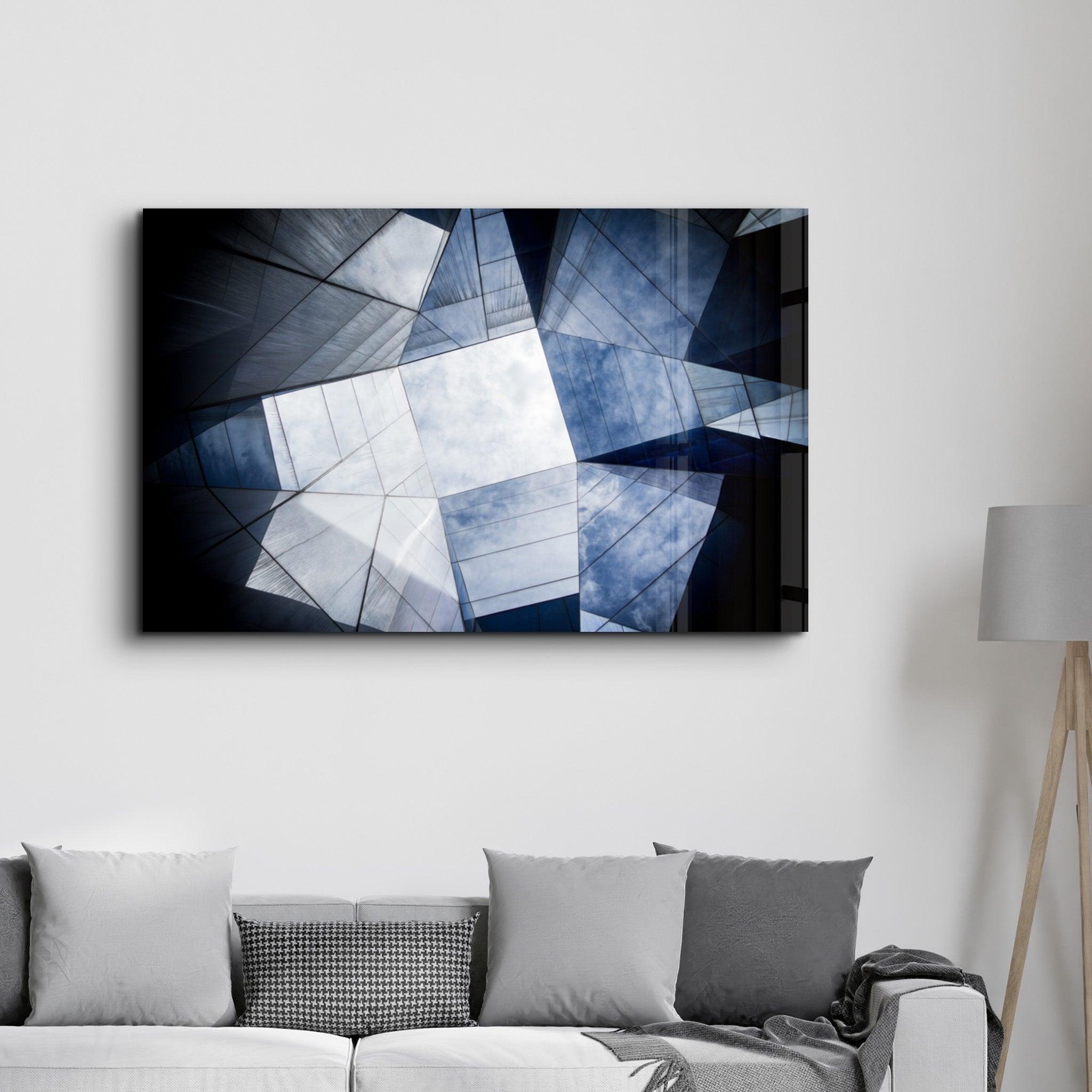 Geometric Architecture | Glass Wall Art - Artdesigna