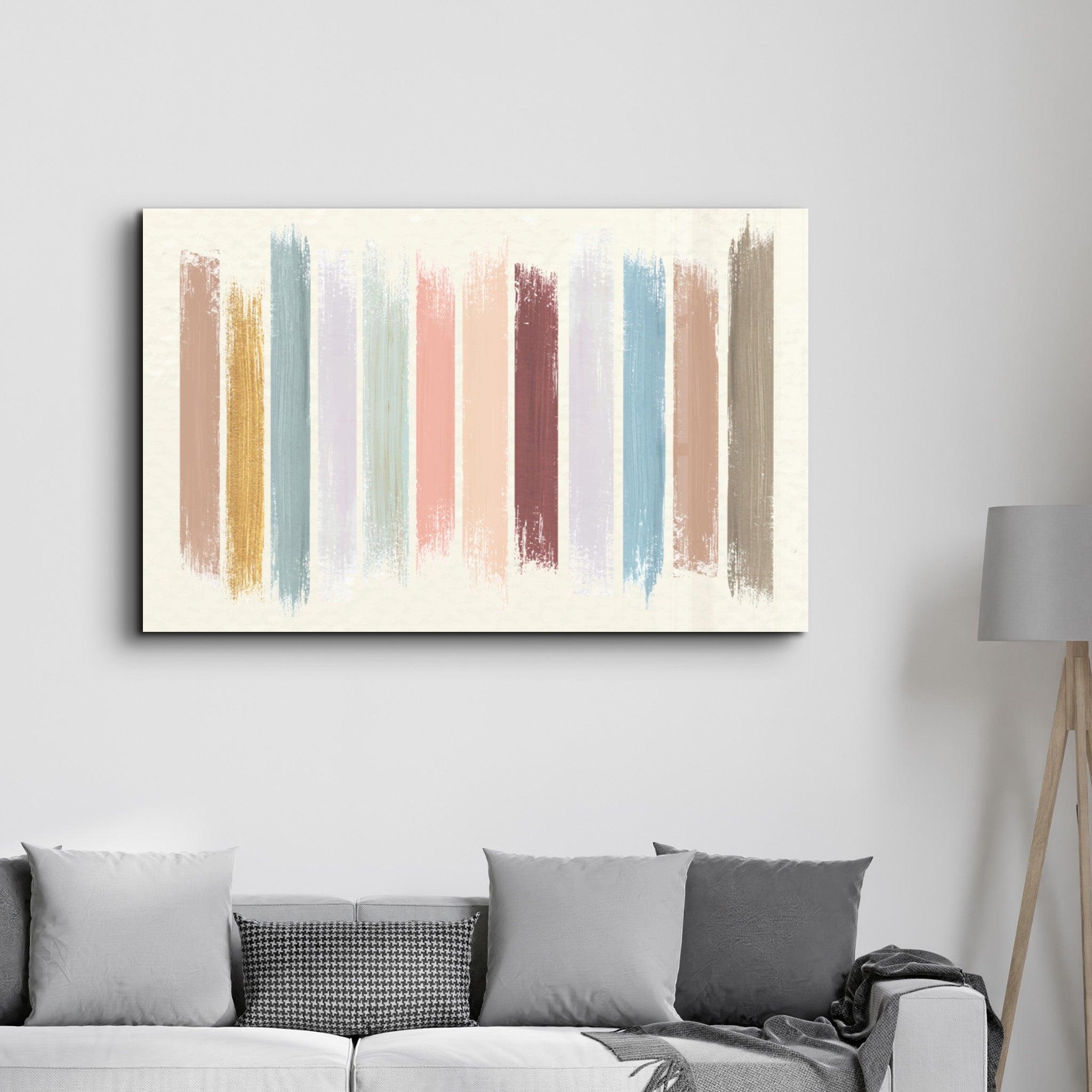 Color Lines | Glass Wall Art - Artdesigna