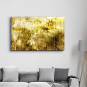 Yellow Abstract Pattern | Glass Wall Art - Artdesigna