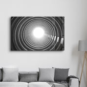 The End of Tunnel | Glass Wall Art - Artdesigna