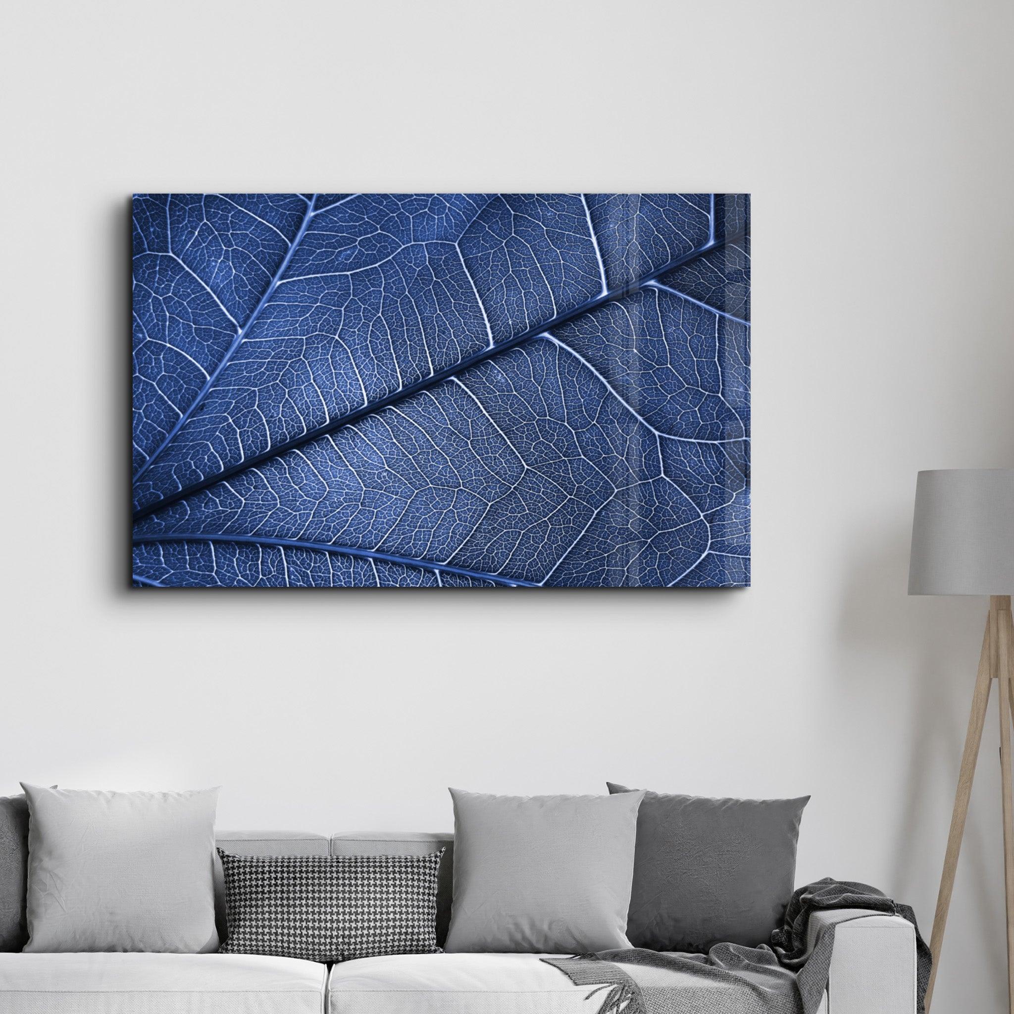 Silver Leaf | Glass Wall Art - Artdesigna