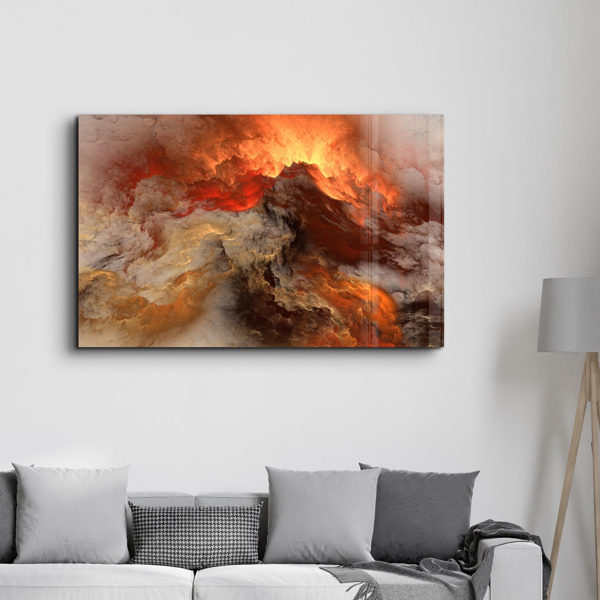 Lava | Glass Wall Art - Artdesigna