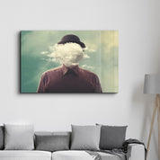 Smoke Head | Glass Wall Art - Artdesigna