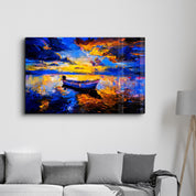 The Boat Painting 2 | Glass Wall Art - Artdesigna