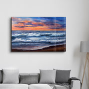 Waves | Glass Wall Art - Artdesigna