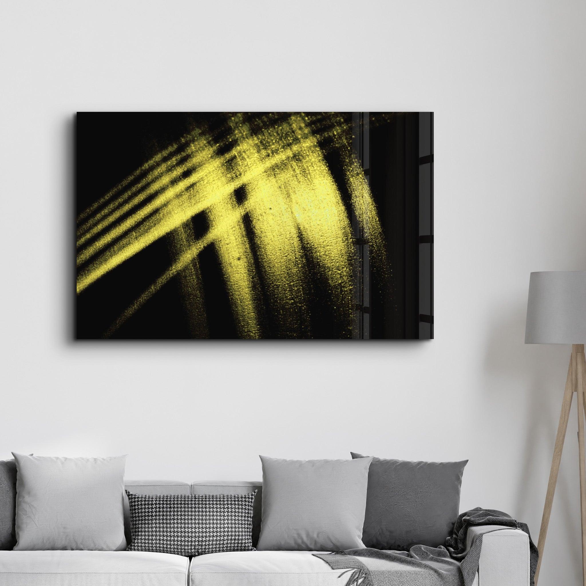 Yellow Pattern | Glass Wall Art - Artdesigna