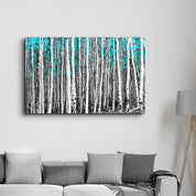 Abstract White Trees V2 | Glass Wall Art - Artdesigna