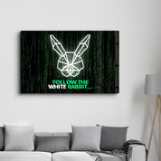 Follow the Rabbit | Glass Wall Art - Artdesigna