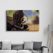 African Warrior | Designer's Collection Glass Wall Art - Artdesigna