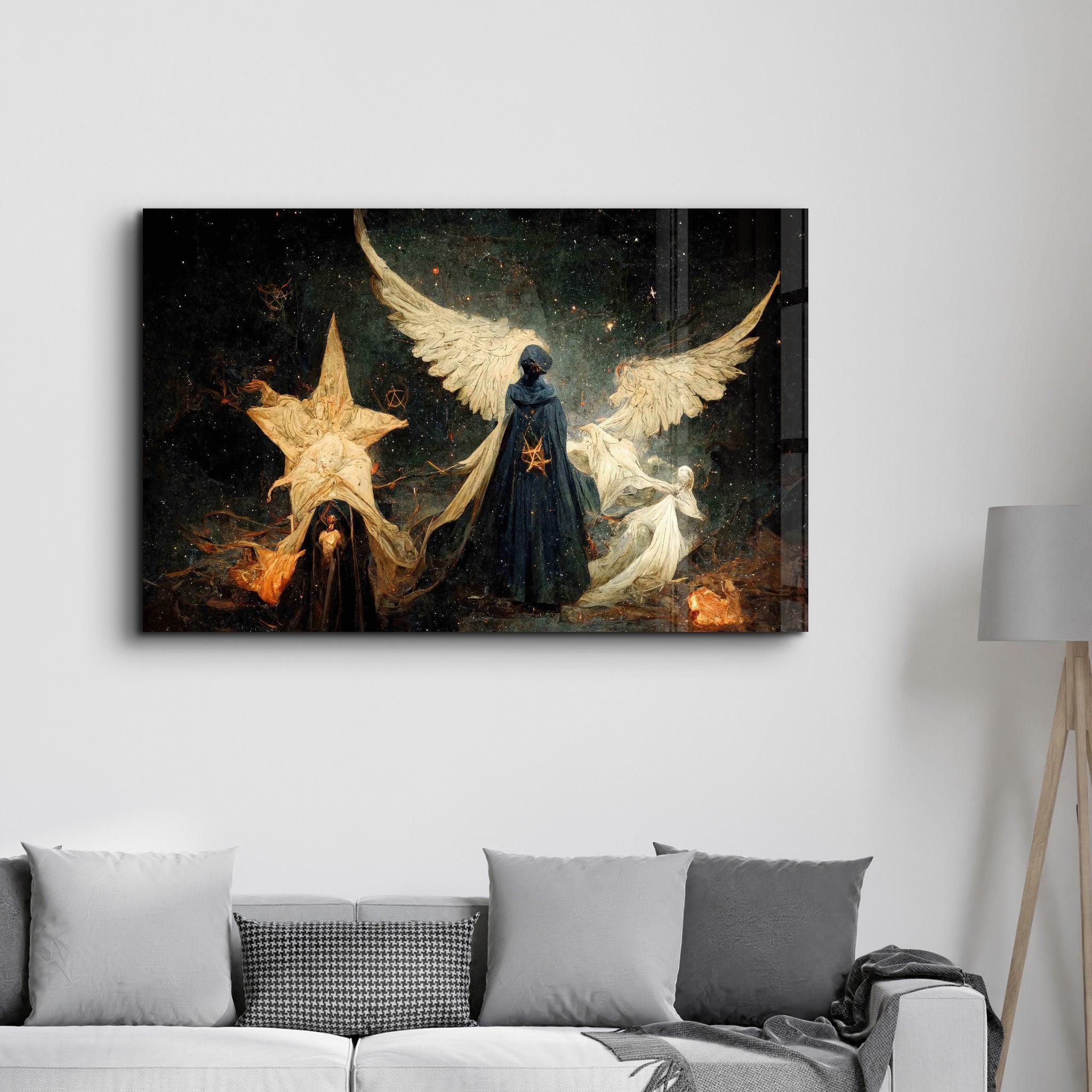 Angels of the Secret World | Secret World Collection Glass Wall Art - Artdesigna