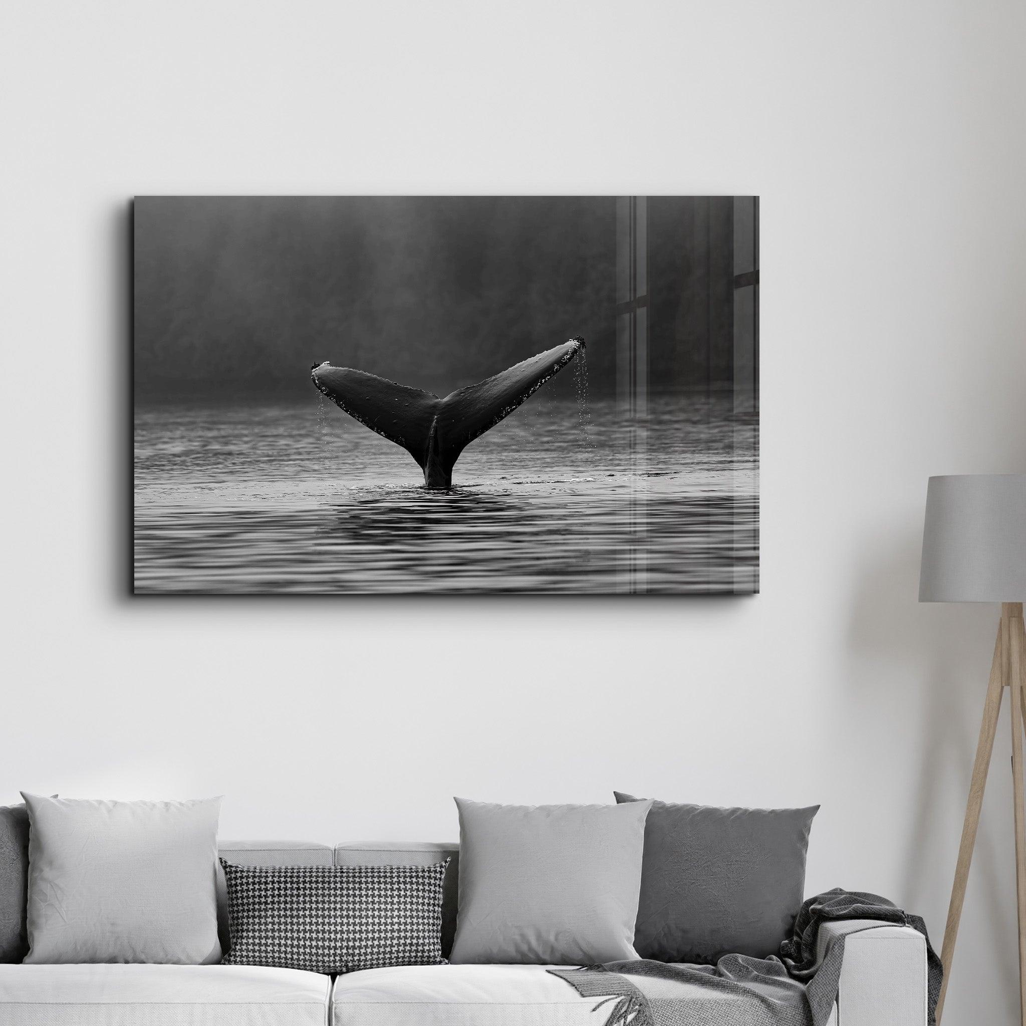 Whale | Designer's Collection Glass Wall Art - Artdesigna