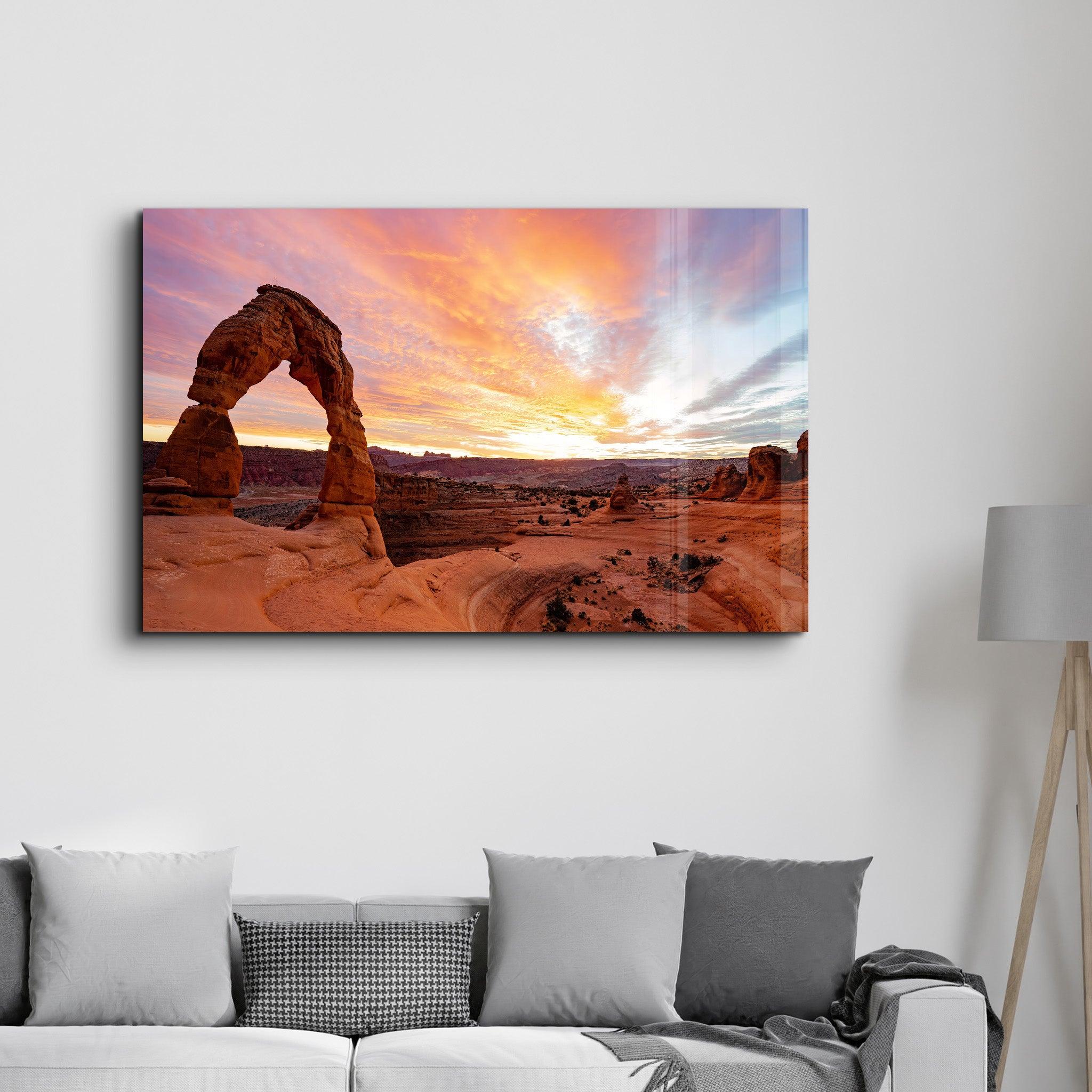 Delicate Arch | Designer's Collection Glass Wall Art - Artdesigna