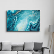 Marble Collection H15 - Ocean | Glass Wall Art - Artdesigna