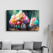 Cotton Candy Forest | Secret World Collection Glass Wall Art - Artdesigna