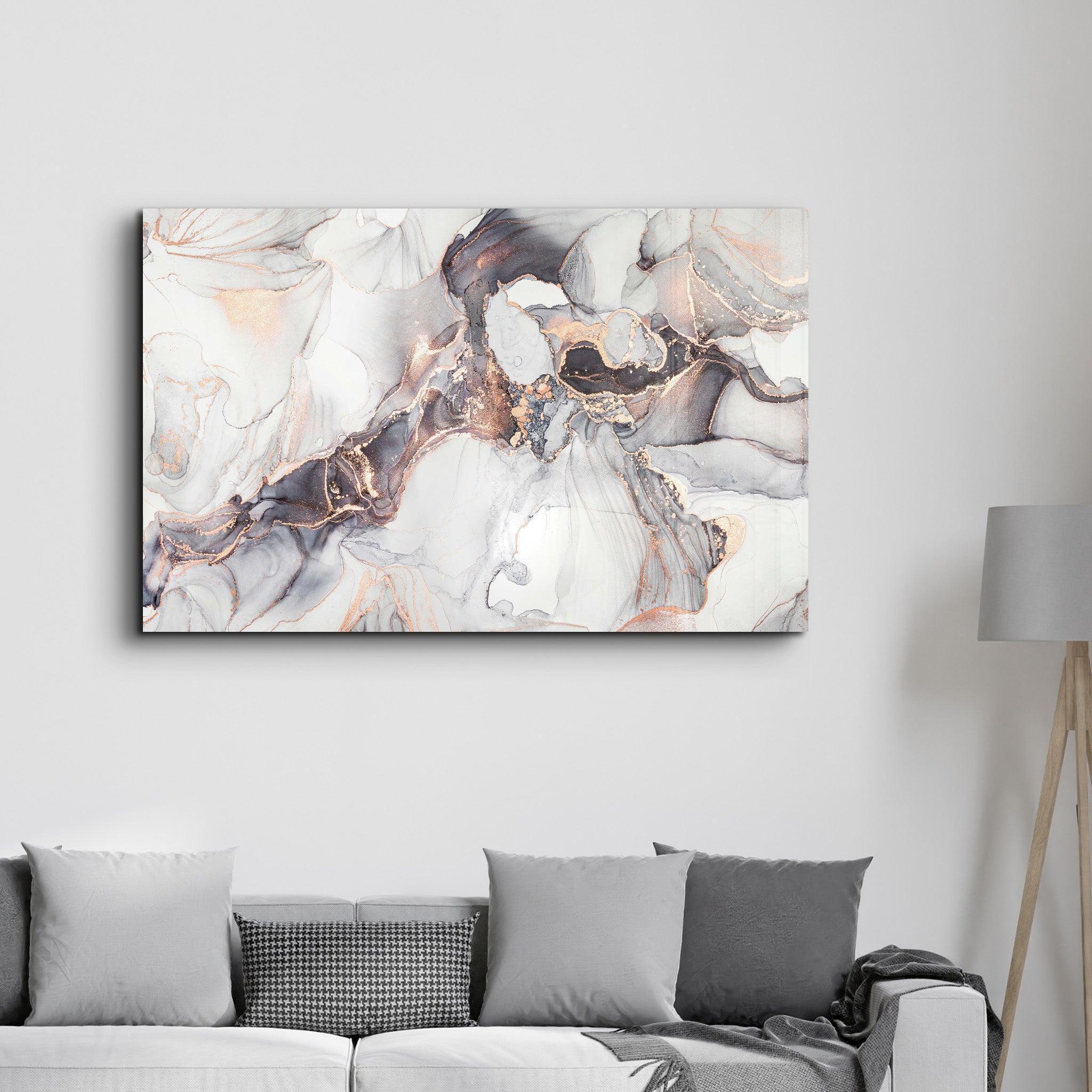 Marble Collection H28 | Glass Wall Art - Artdesigna