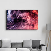 Smokes on the Black | Glass Wall Art - Artdesigna