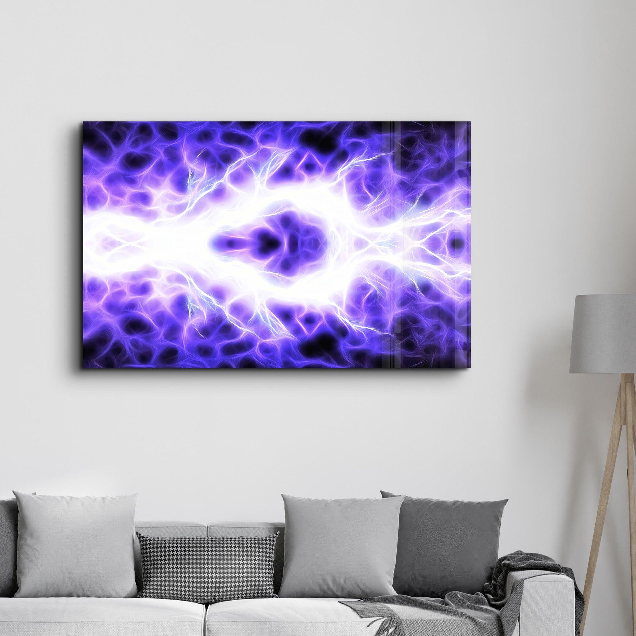 Lightning | Glass Wall Art - Artdesigna