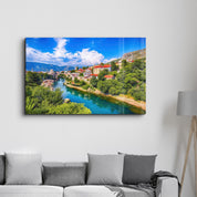 ・Mostar Bridge - Bosnia | Glass Wall Art - Artdesigna