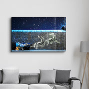 Banksy - Reindeers - Glass Wall Art - Artdesigna