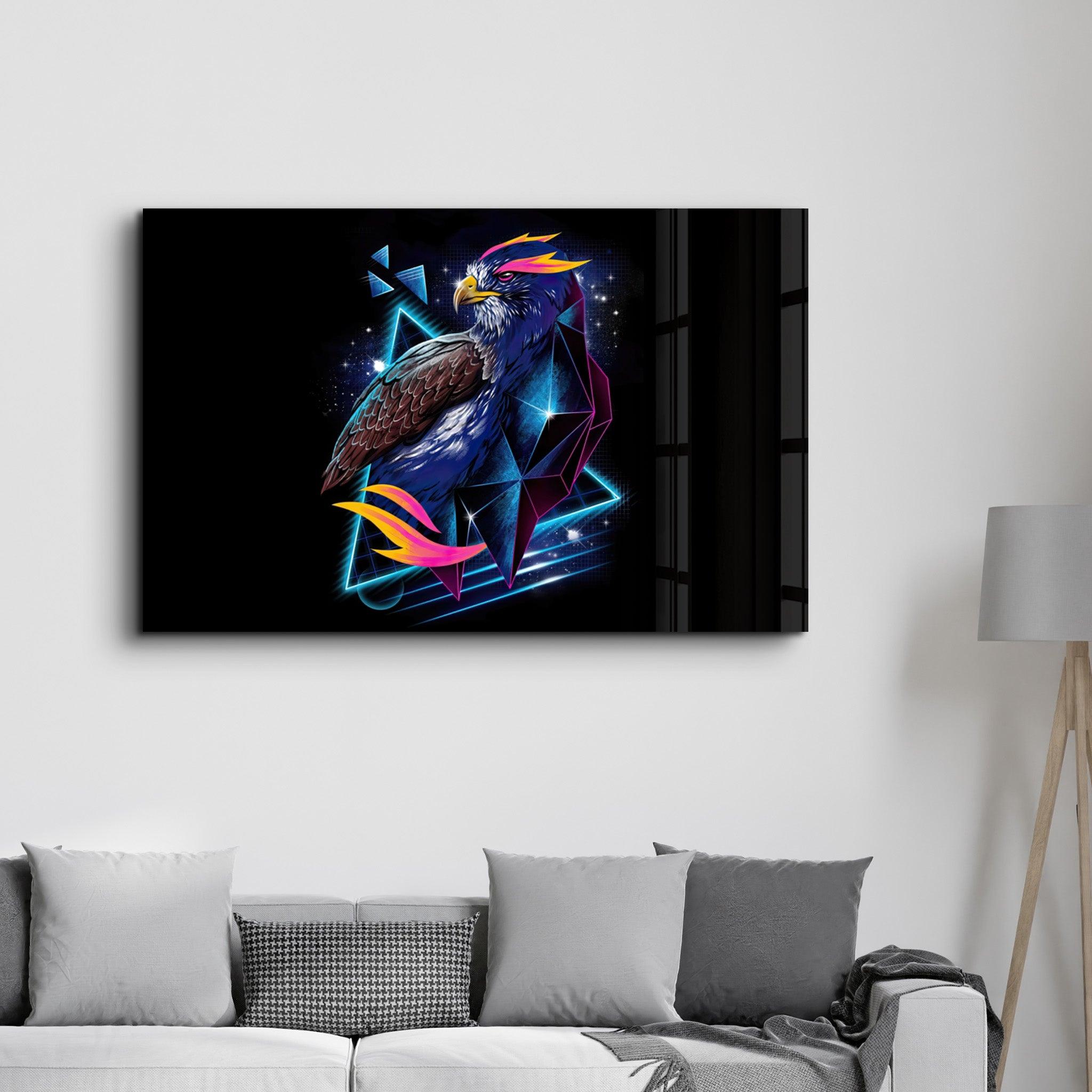 Falcon Neo | Glass Wall Art - Artdesigna