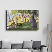 A Sunday on La Grande Jatte (1884) by Georges Seurat | Glass Wall Art - Artdesigna