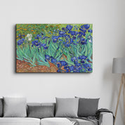 Irises (1889) by Vincent Van Gogh | Glass Wall Art - Artdesigna