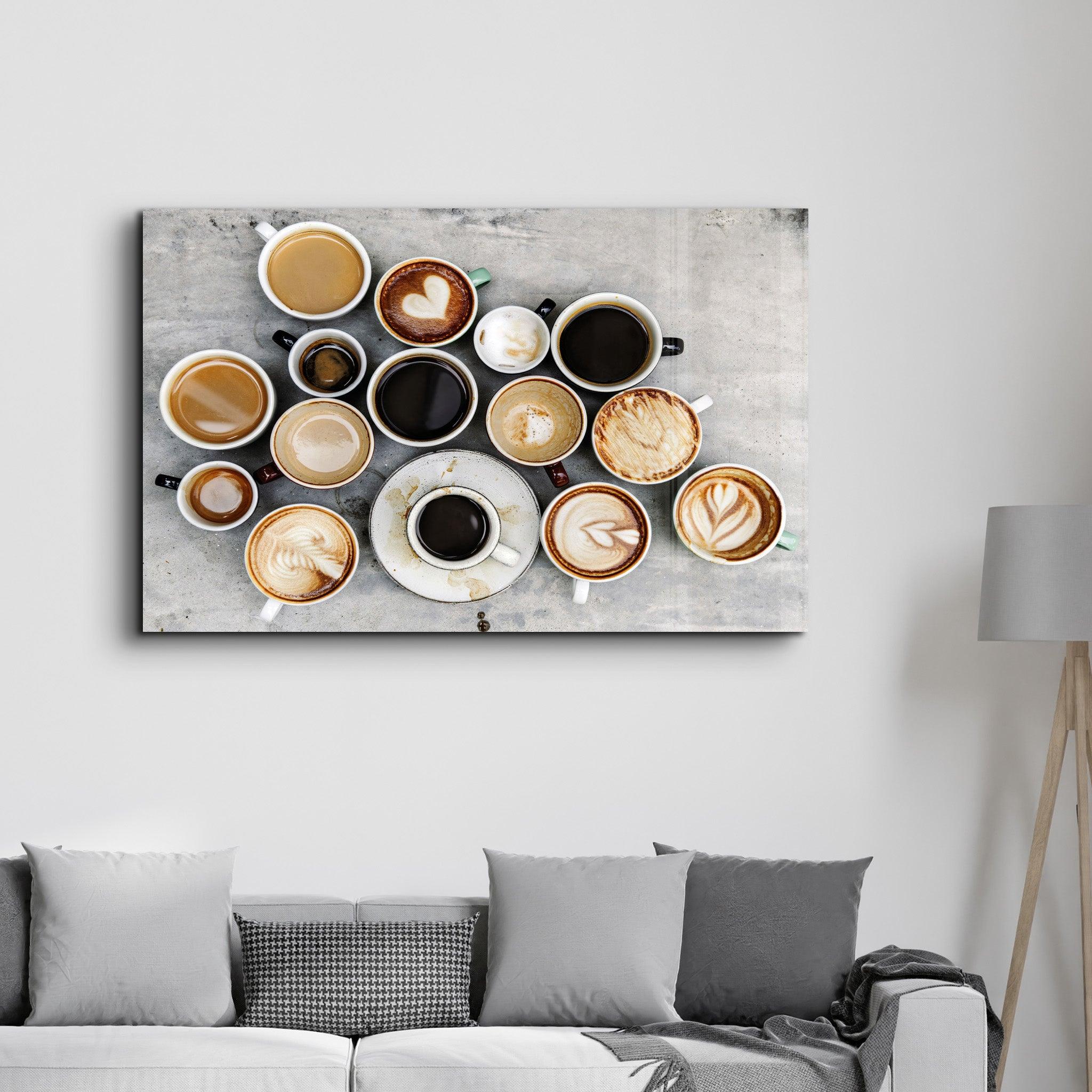 Art From Coffee Mugs | Glass Wall Art - Artdesigna