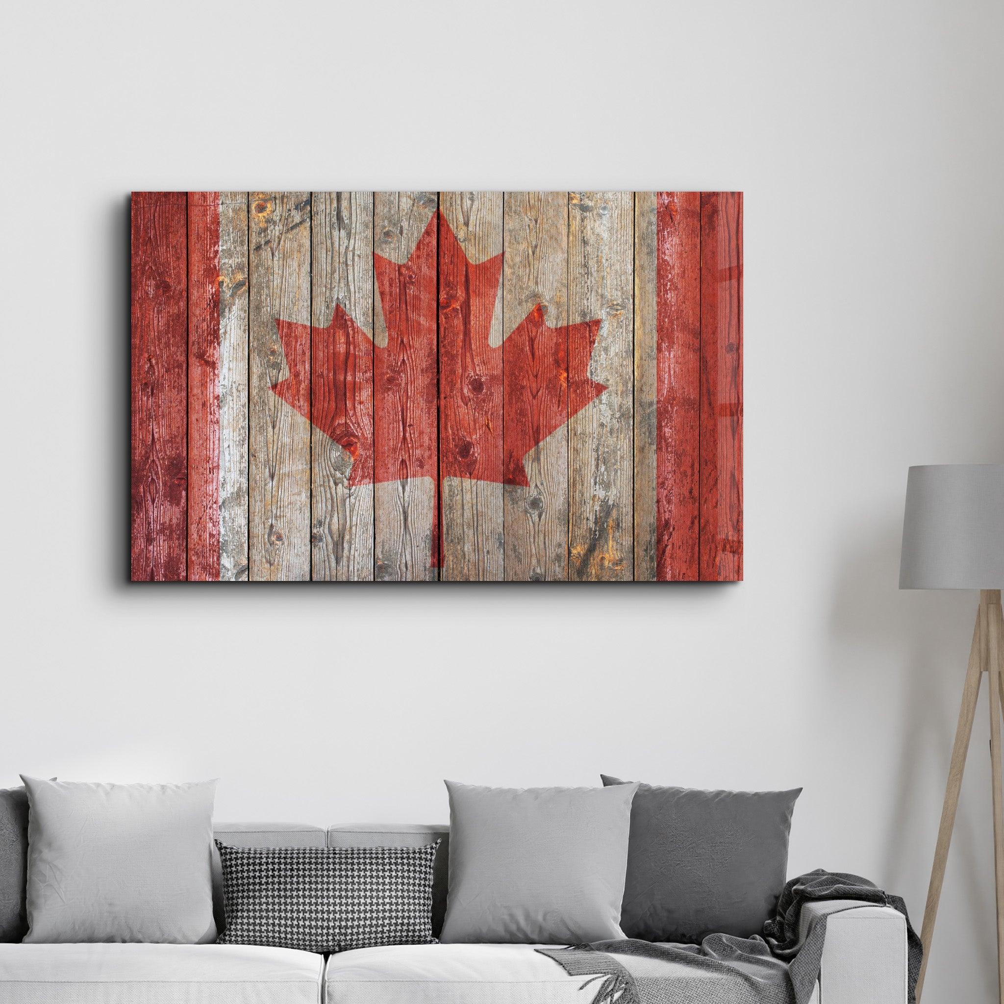 Flag Of Canada | Glass Wall Art - Artdesigna