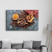 Coffee Beans V3 | Glass Wall Art - Artdesigna