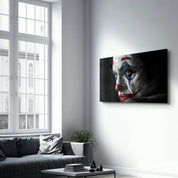 Joker Face | Glass Wall Art - Artdesigna