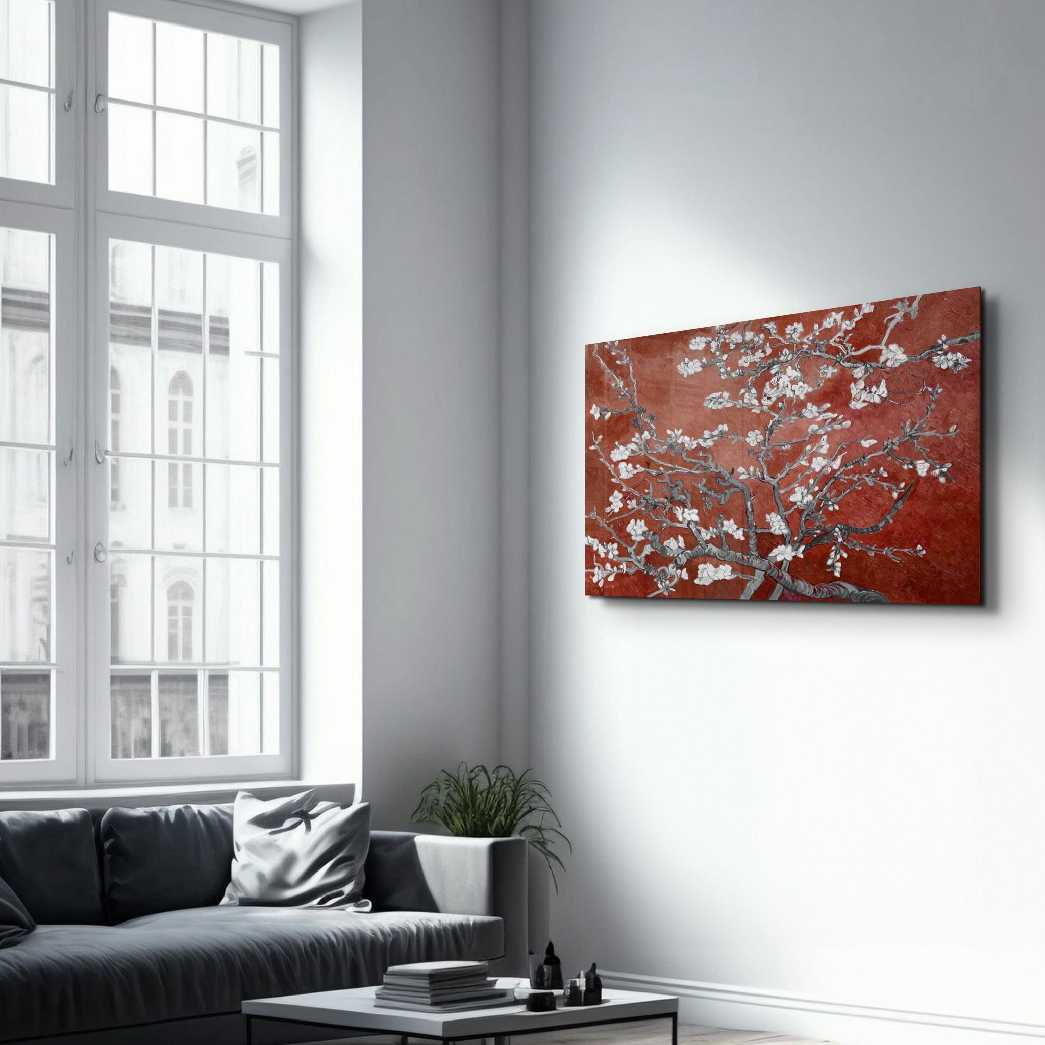 Abstract Flowers V5 | Glass Wall Art - Artdesigna