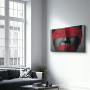 Covered in Red | Glass Wall Art - Artdesigna